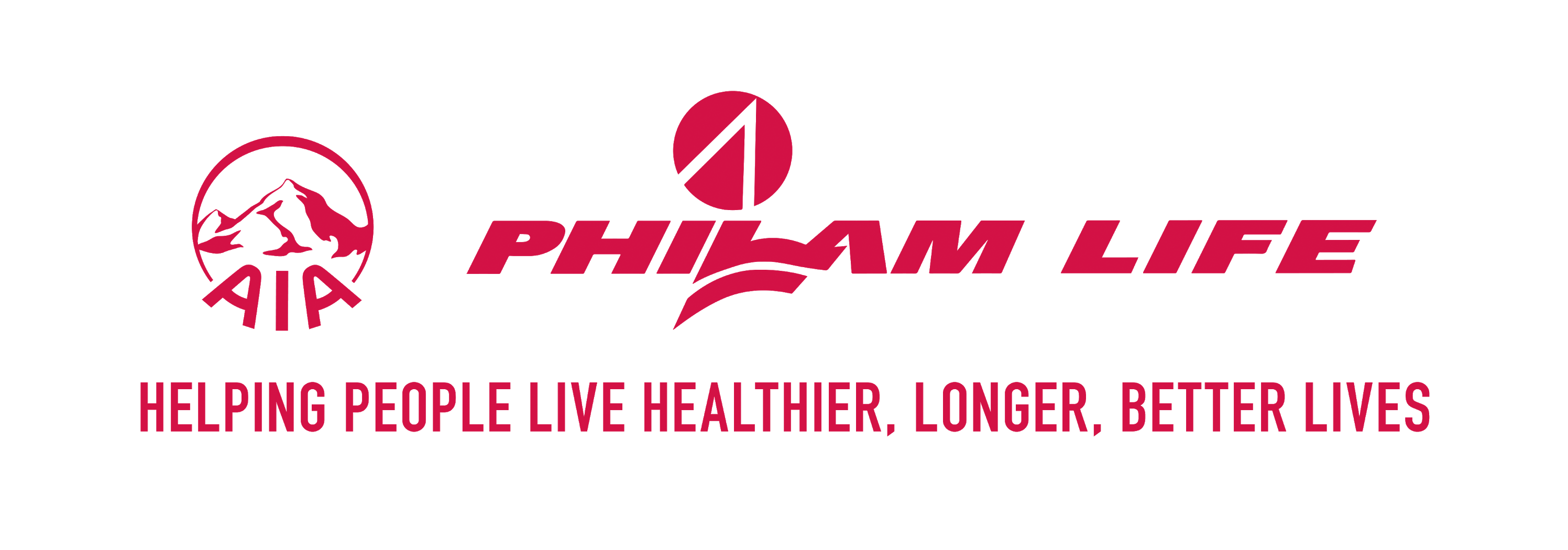 AIA Philam Life logo: Helping people live healthier, longer, better lives.